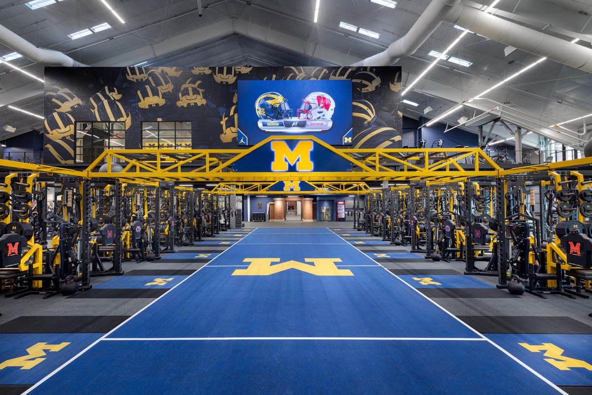 University of Michigan – Schembechler Hall Football Performance Center Renovation photography by Mark Steele Photography