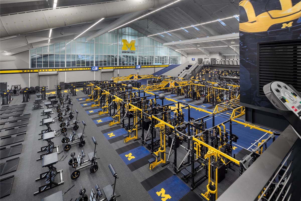 University of Michigan – Schembechler Hall Football Performance Center Renovation photography by Mark Steele Photography