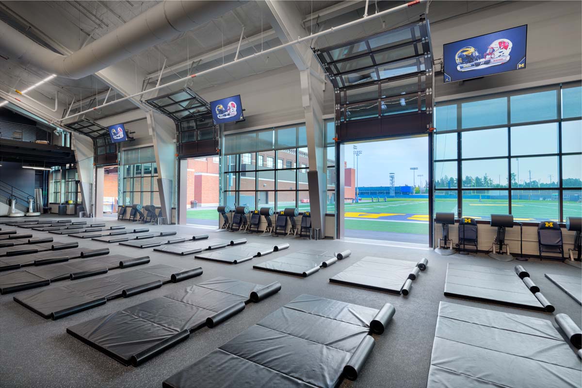 University of Michigan – Schembechler Hall Football Performance Center Renovation photography by Mark Steele Photography
