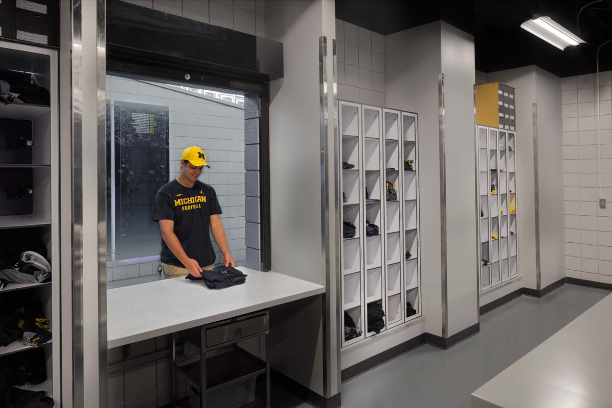 University of Michigan – Schembechler Hall Football Performance Center Renovation photography by Mark Steele Photography