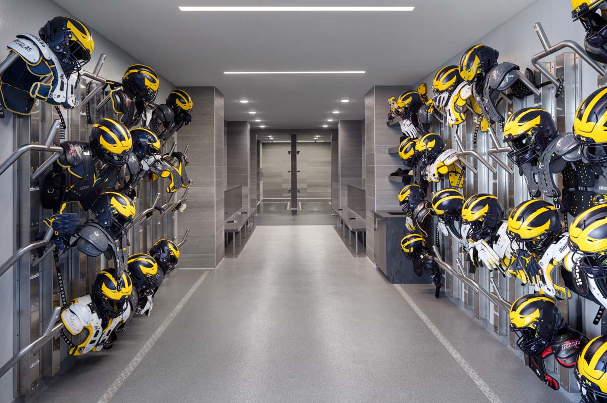 University of Michigan – Schembechler Hall Football Performance Center Renovation photography by Mark Steele Photography