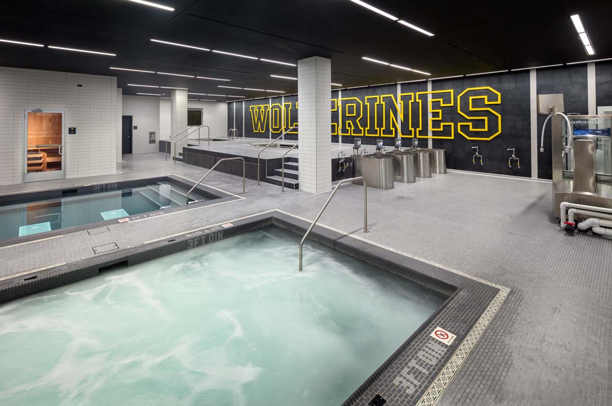 University of Michigan – Schembechler Hall Football Performance Center Renovation photography by Mark Steele Photography