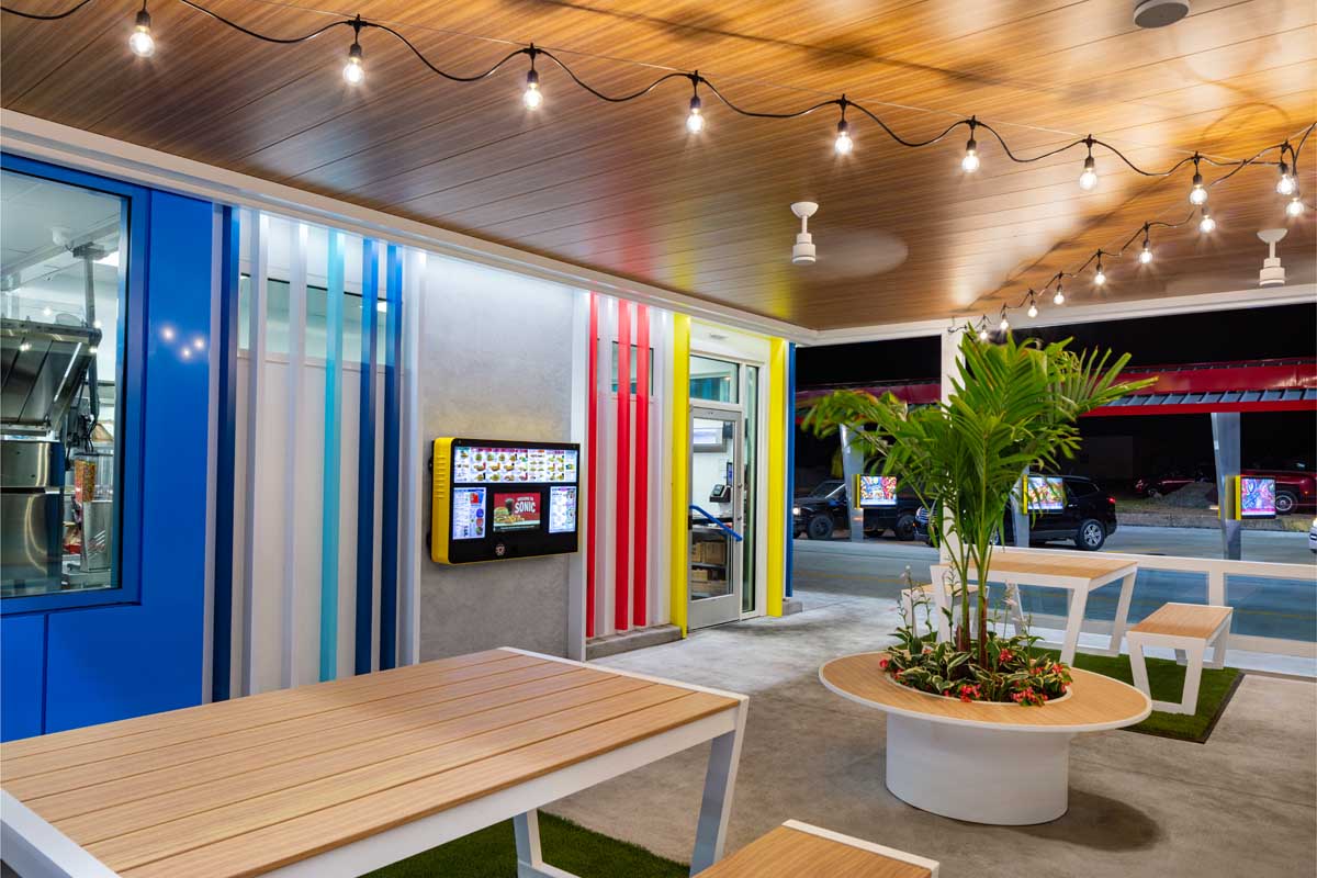 Sonic Restaurant's new Delight Prototype photographed by Mark A Steele Photography Inc