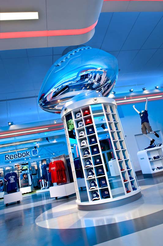 Reebok Teamstore at the Meadowlands photographed by Mark Steele Photography Inc.