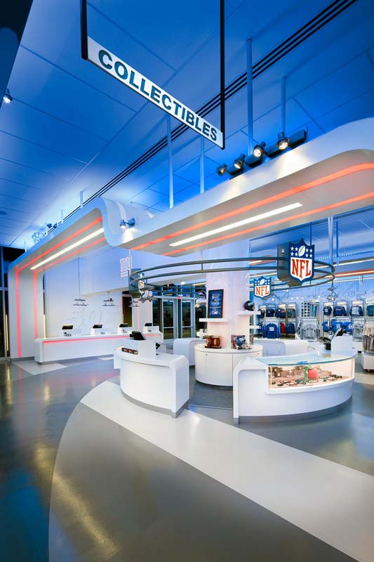 Reebok Teamstore at the Meadowlands photographed by Mark Steele Photography Inc.