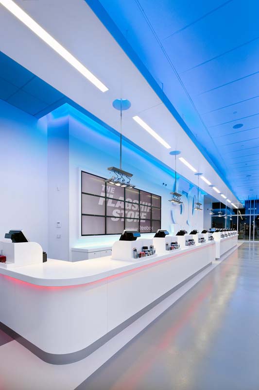 Reebok Teamstore at the Meadowlands photographed by Mark Steele Photography Inc.