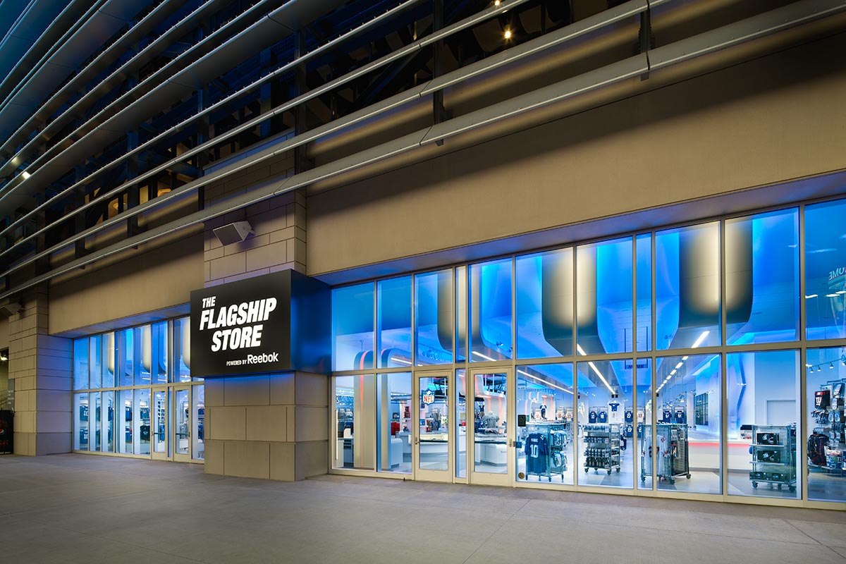 Reebok Teamstore at the Meadowlands photographed by Mark Steele Photography Inc.