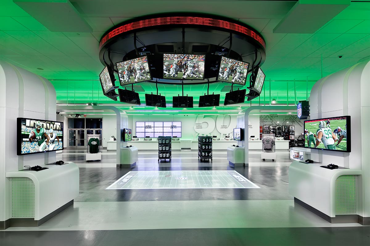 Reebok Teamstore at the Meadowlands photographed by Mark Steele Photography Inc.