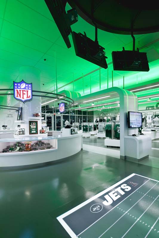Reebok Teamstore at the Meadowlands photographed by Mark Steele Photography Inc.