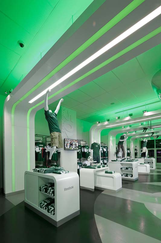 Reebok Teamstore at the Meadowlands photographed by Mark Steele Photography Inc.
