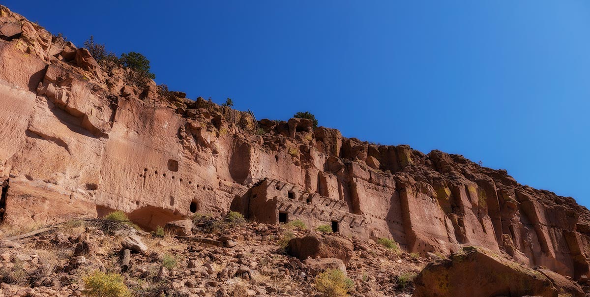 Puye Cliffs, NM. Photographed by Mark A Steele Photography Inc